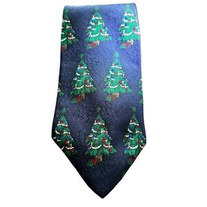 FESTIVE MEETING STREET BRAND SILK CHRISTMAS TREE TIE